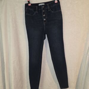 LC Lauren Conrad Women's Dark Wash Blue Denim Jeans Size 2 High Rise Skinny